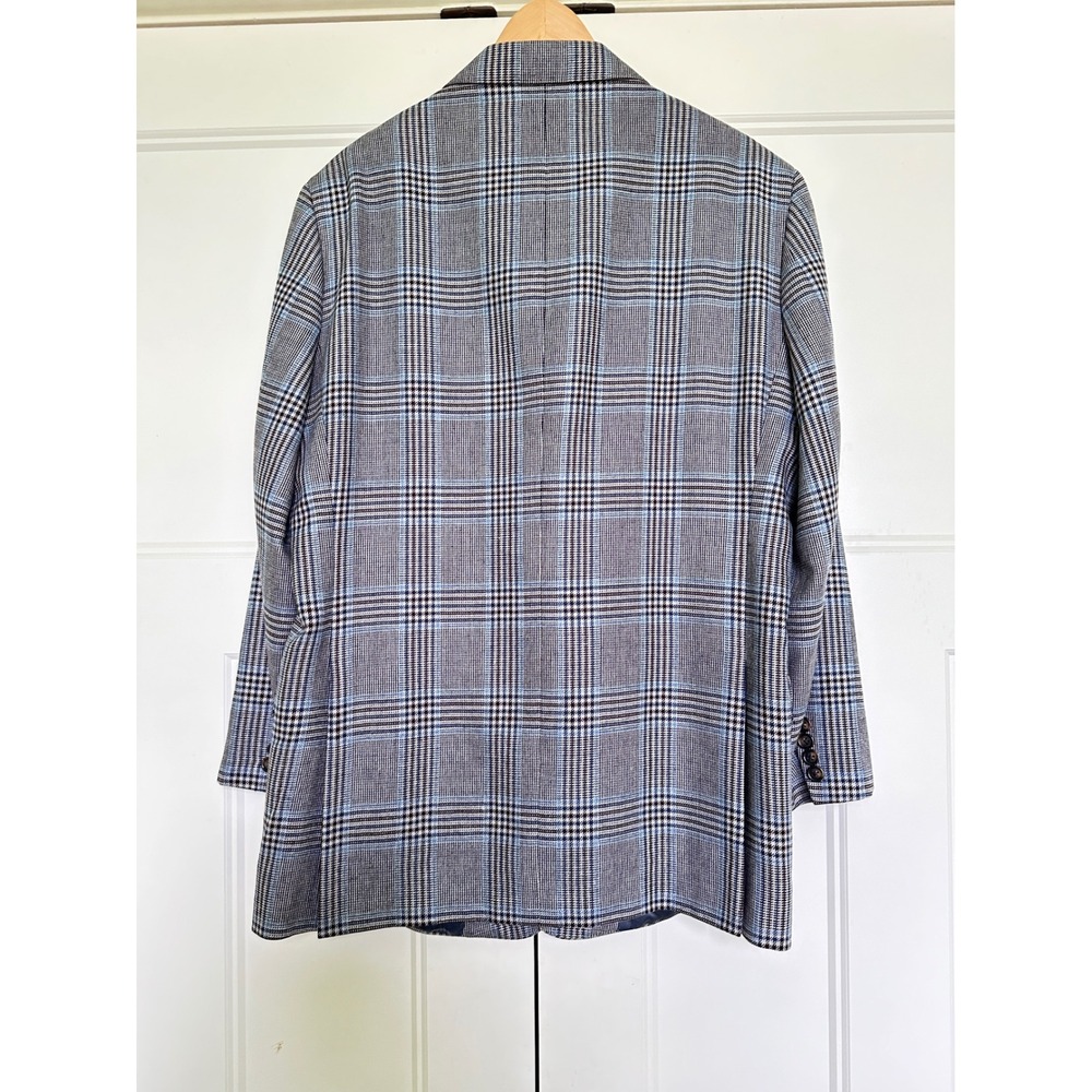 Brooks Brothers Regent Sport Coat Blazer Mens 44 Lanificio de Pray‎ Plaid Wool